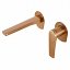 Grifo lavabo empotrado monomando Delos oro rosa cepillado de Imex